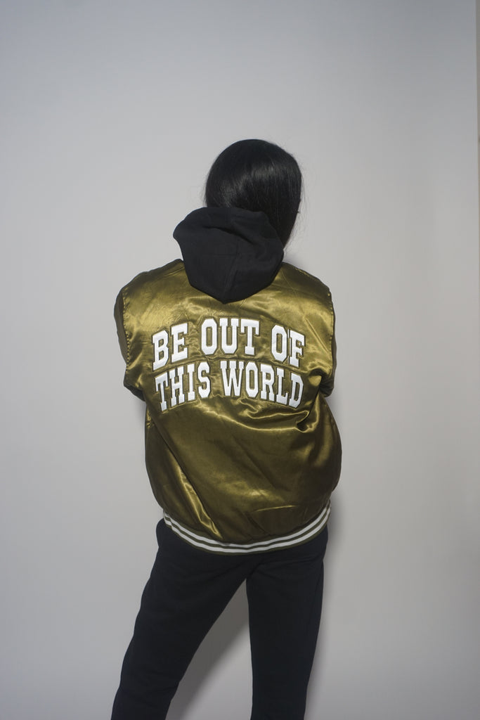 Be OTW Padded Varsity Jacket (Olive Green) - OTW Threads