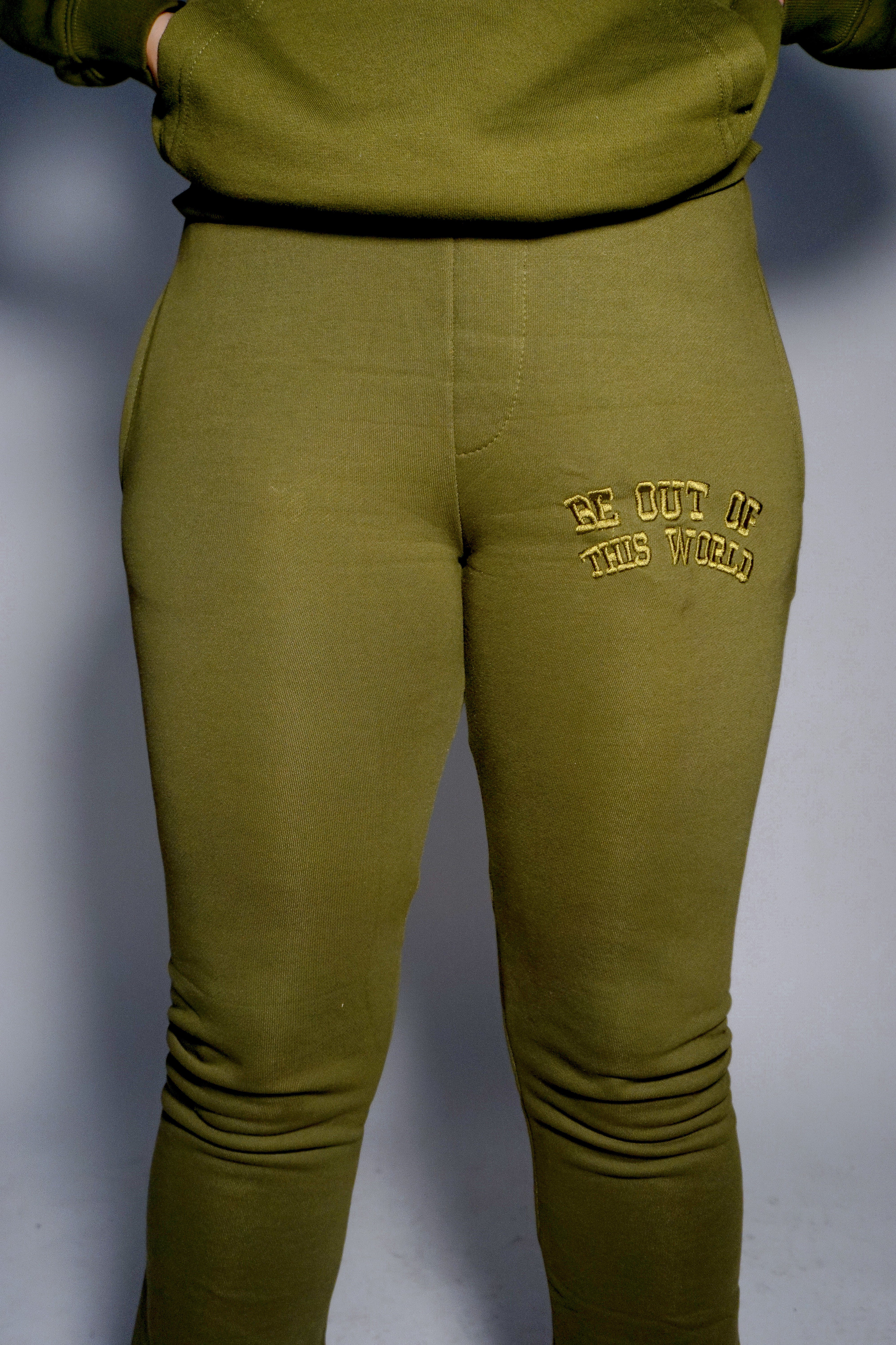 Be OTW Flare Sweatpants (Olive Green) - OTW Threads