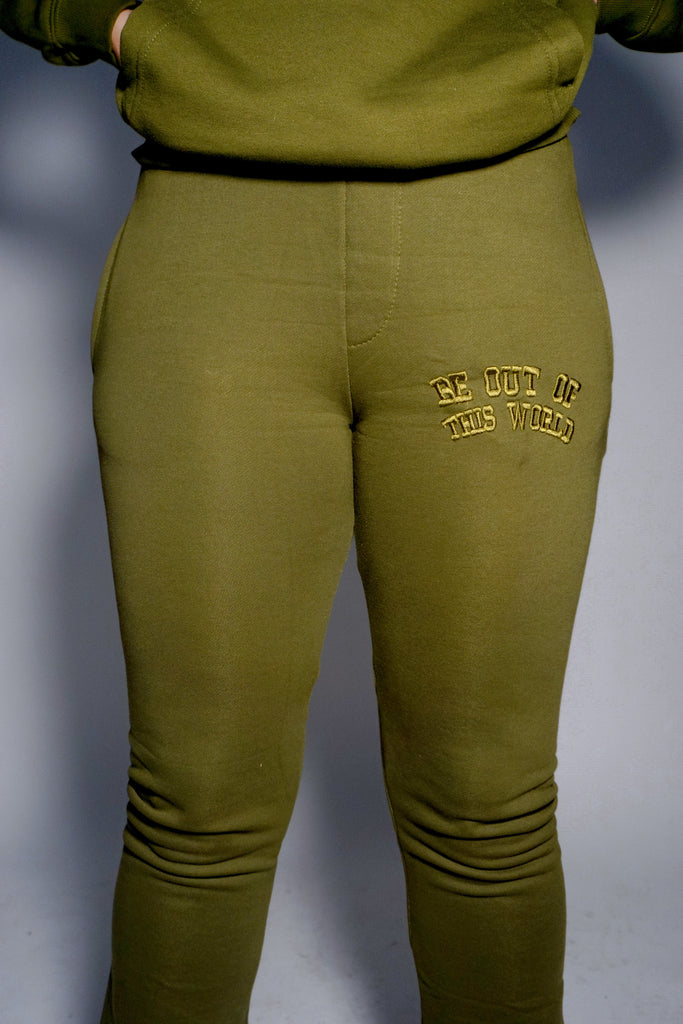 Be OTW Flare Sweatpants (Olive Green) - OTW Threads