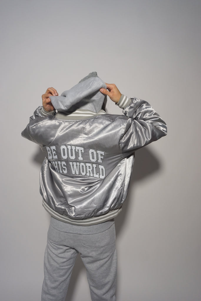 Be OTW Varsity Jacket (Silver) - OTW Threads
