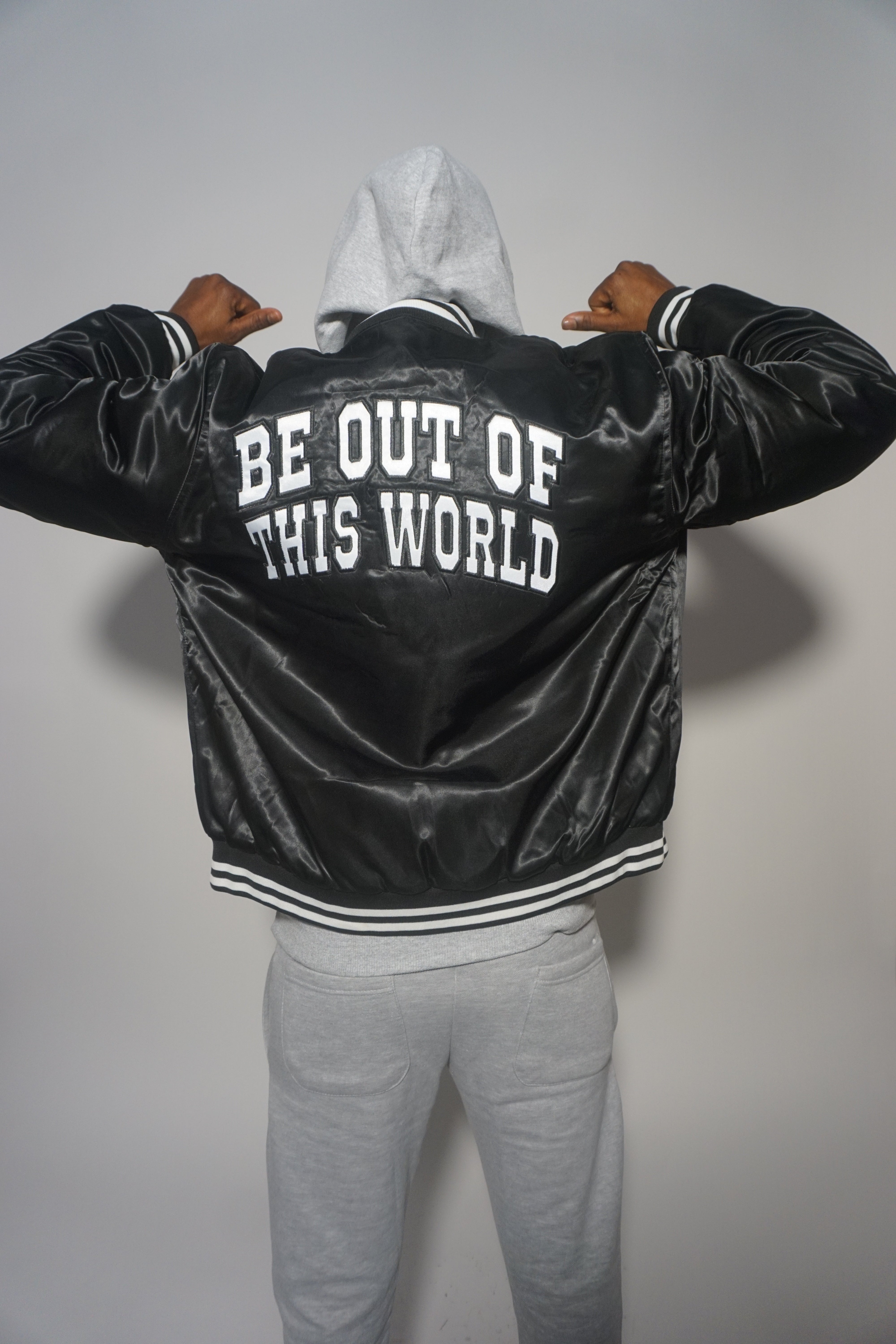 Be OTW Heavy Satin Jacket (Black) - OTW Threads