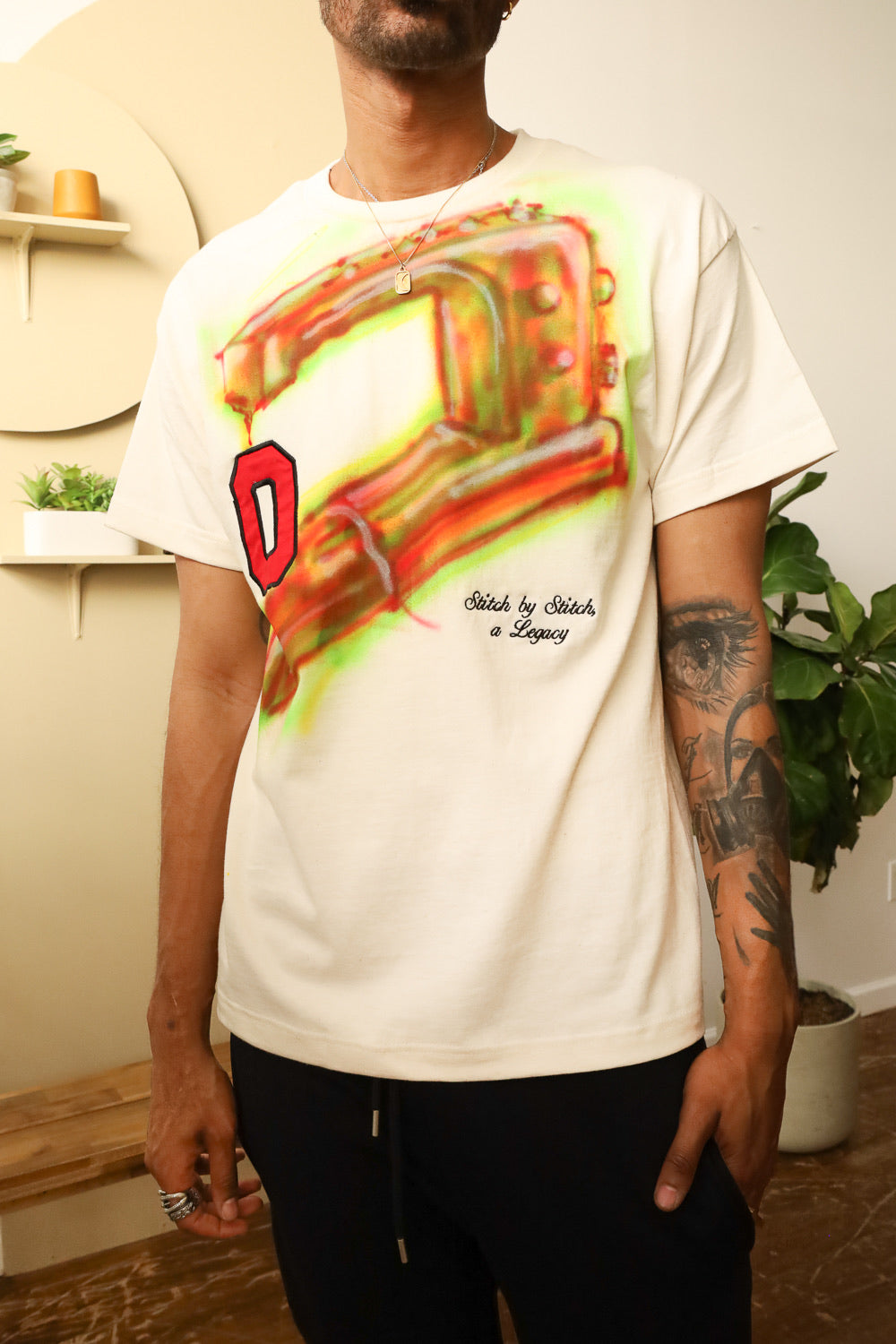 OTW Stitch by Stitch Tee (Ivory) - OTW Threads
