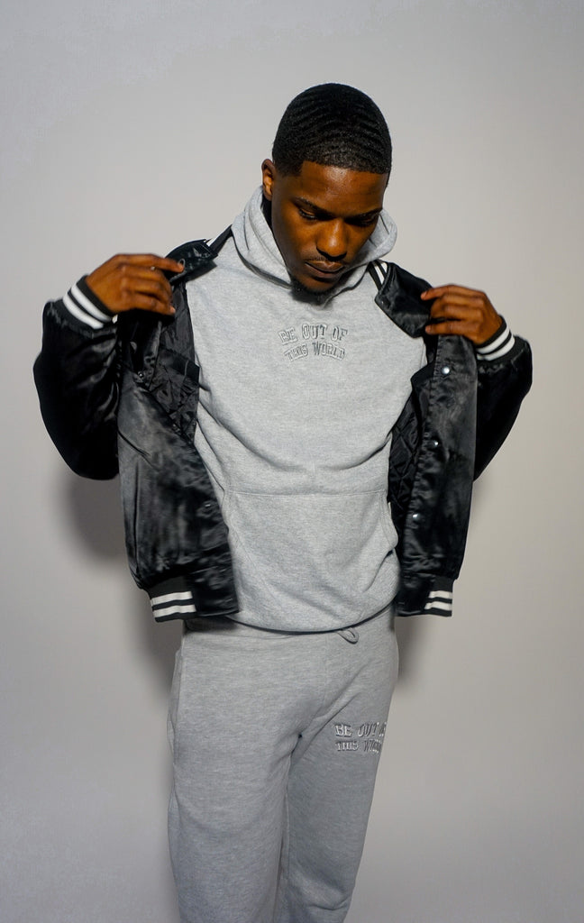 Be OTW Embroidered Hoodie (Gray) - OTW Threads 