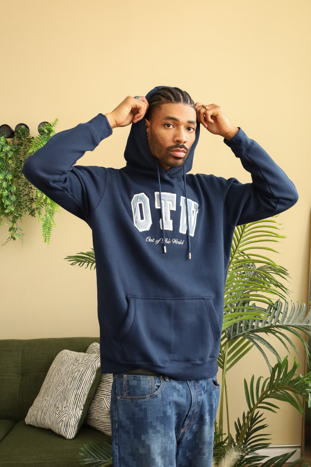 OTW Y2K Hoodie (Navy Blue)