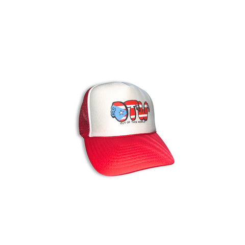 OTW Puerto Rico Graffiti Trucker Hat (Red)