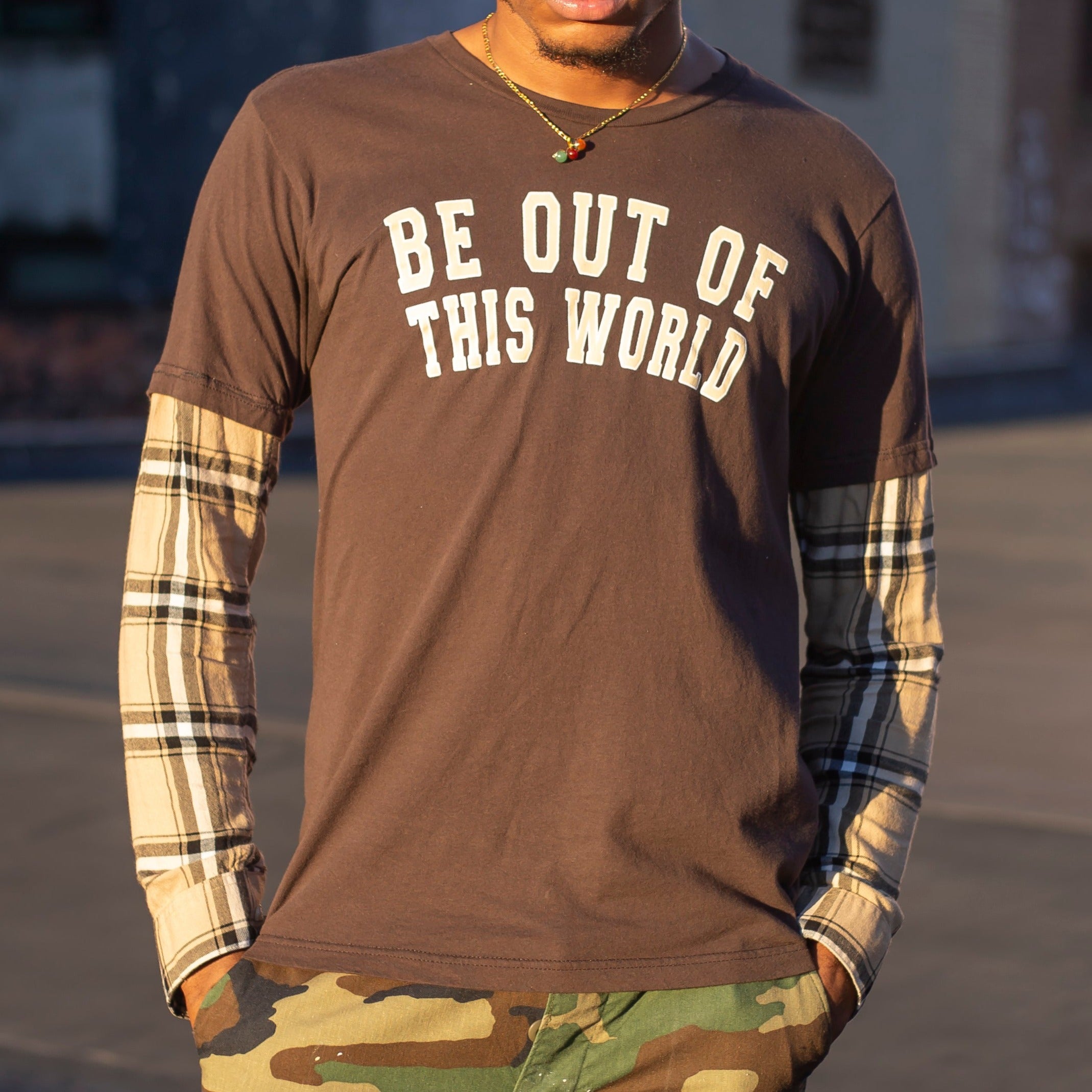 Peanut Butter Plaid Button Up - OTW Threads 