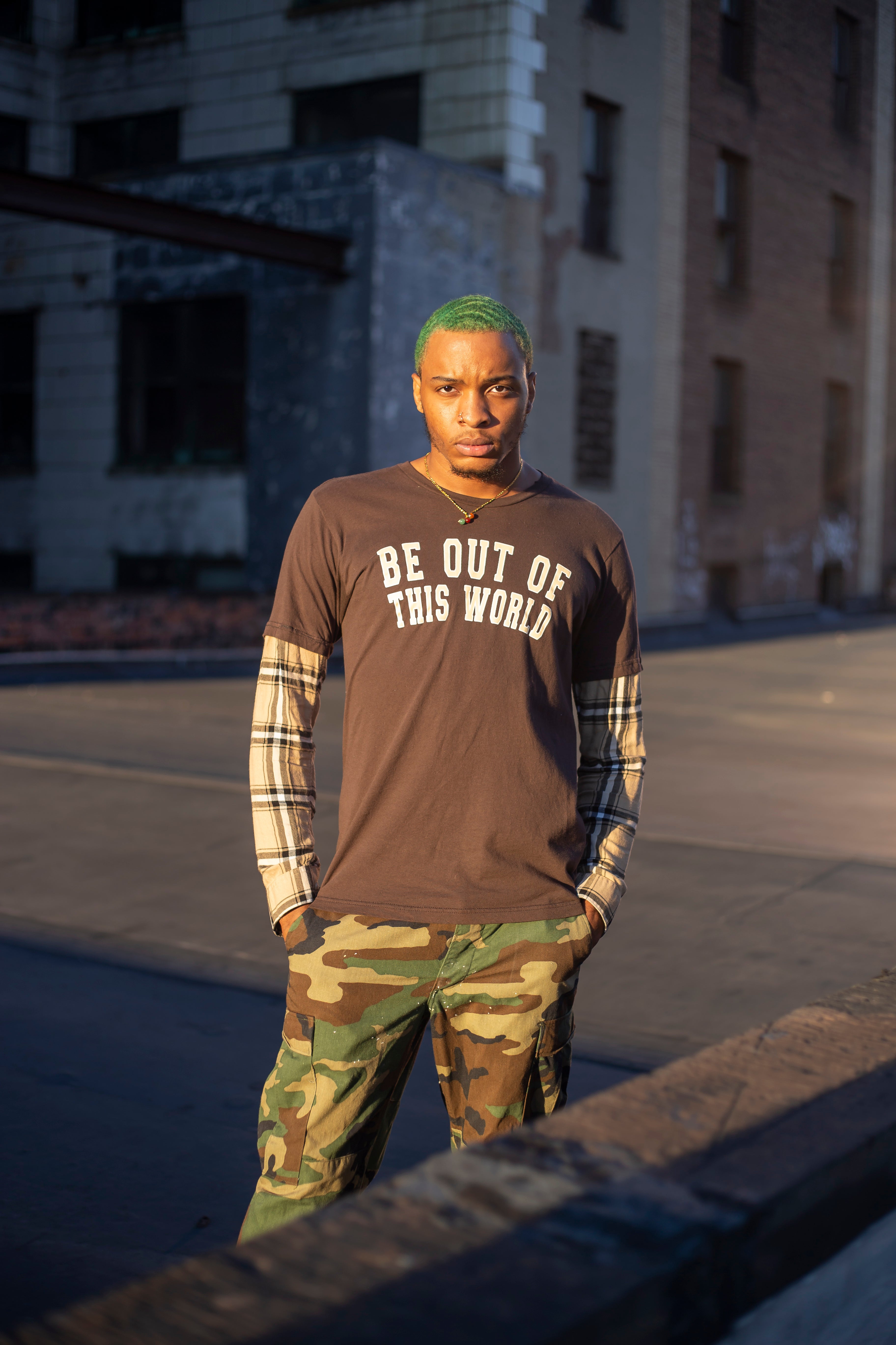 PB Plaid Sleeves Long Sleeve Shirt - OTW Threads 